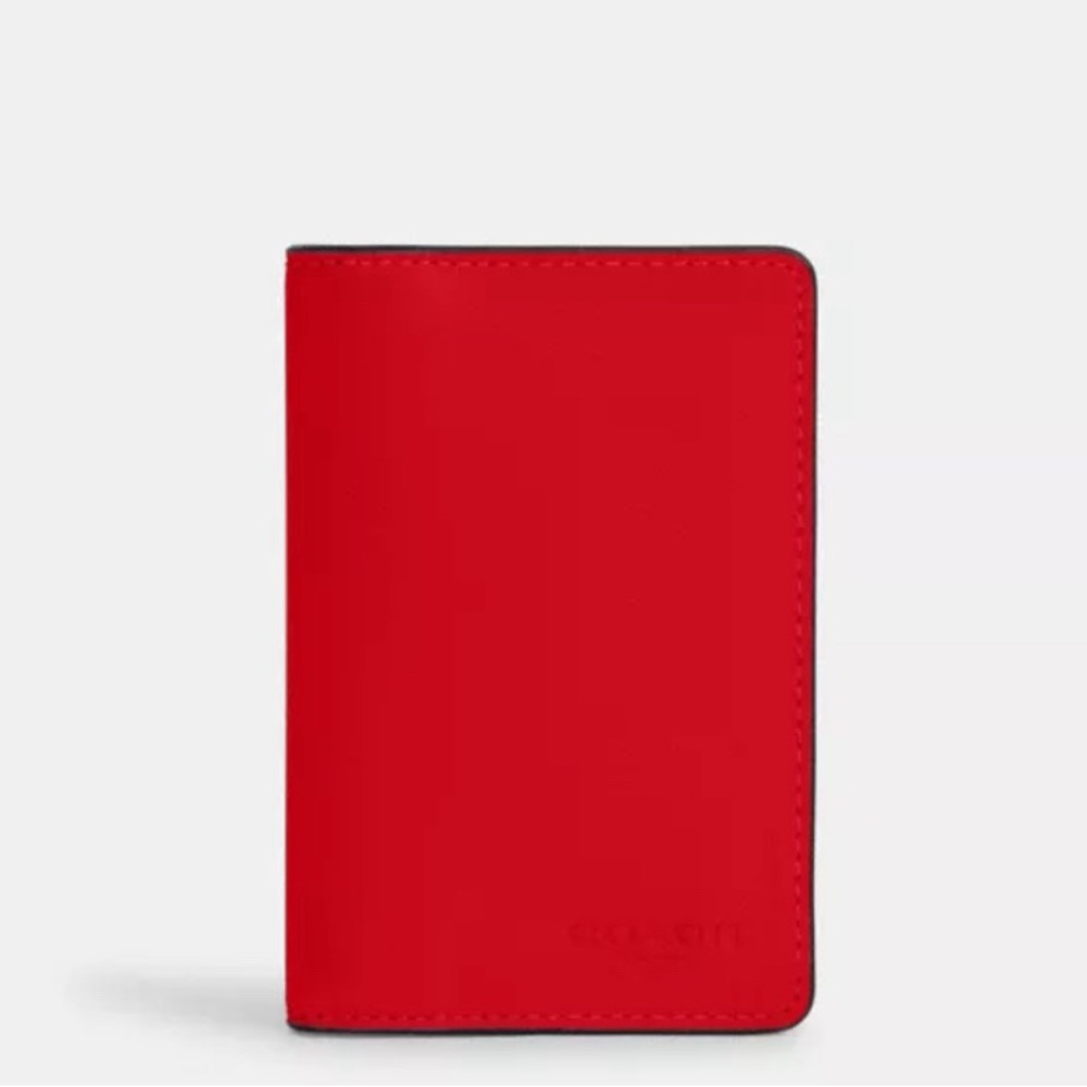 Coach Bifold Card Case in Red